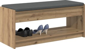 vidaXL Παγκάκι Χαλωρίου με μαξιλάρι Τεχνίτικη Δρυς 103 x 38 x 45 εκ