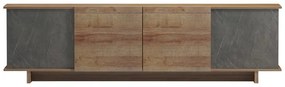Έπιπλο τηλεόρασης Zafore σε oak-καφέ antique απόχρωση 180x33x50εκ 180x33x50 εκ.