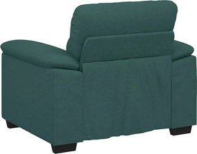 vidaXL Πολυθρόνα-Καναπέ Σκούρο Πράσινο 100x81x84 εκ. Ύφασμα