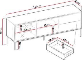 Έπιπλο τηλεόρασης Visso VI-07