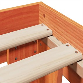 vidaXL Σκελετός Κρεβατιού Χωρίς Στρώμα Καφέ 140x200 Μασίφ Ξύλο Πεύκου