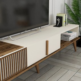 Έπιπλο Τηλεόρασης Καρυδιά / Κρέμ CUSURO 180x35x40
