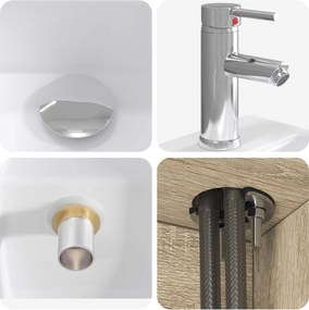 vidaXL Σετ Επίπλων Μπάνιου 2 pcs Sonoma Δρυς Επεξεργασμένο Ξύλο