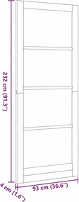 vidaXL Εσωτερική Πόρτα ORKDAL Λευκό Βαμμένο 93 x 232 εκ.