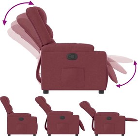 vidaXL Πολυθρόνα Ανακλινόμενη Μπορντό Υφασμάτινη