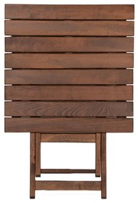Τραπέζι πτυσσόμενο Klara Megapap από ξύλο οξιάς σε χρώμα καρυδί εμποτισμού 60x60x71εκ.