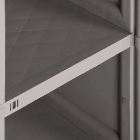 vidaXL Πλαστικό Ντουλάπι Γκρι 40 x 43 x 85,5 εκ. με Σχέδιο Ξύλου