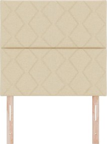 vidaXL Κεφαλάρι με κεφαλάρι Κρεμ 100 cm Τεχνητό Δέρμα