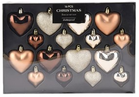 Χριστουγεννιάτικα Στολίδια (Σετ 16τμχ) K-M Amber Heart AVS101640