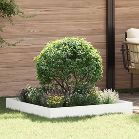 vidaXL Περίγραμμα γκαζόν 100 x 100 x 20 cm Ατσάλι Λευκό