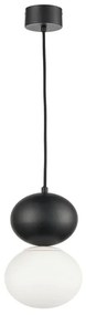 Φωτιστικό Οροφής Stone 4236800 D180 Black Viokef Metal, Glass