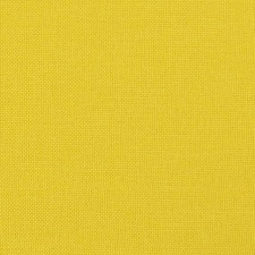 Πολυθρόνα Ανοιχτό Κίτρινη 60 εκ. Υφασμάτινη με Υποπόδιο - Κίτρινο