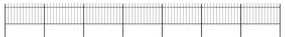 vidaXL Κάγκελα Περίφραξης με Λόγχες Μαύρα 11,9 x 1 μ. από Χάλυβα