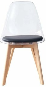Καρέκλα Τραπεζαρίας DKD Home Decor Μαύρο Πολύχρωμο Φυσικό 30 x 40 cm 54 x 47 x 81 cm
