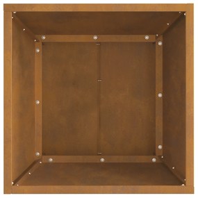 vidaXL Φωτιά Πίτ Τετράγωνη 40x40x30 εκ Φθαρμένο Ατσάλι
