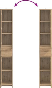 vidaXL Ντουλάπι Μπάνιου Artisan Δρυς 30 x 33 x 190 εκ.