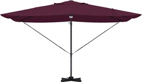 vidaXL Ομπρέλα ηλίου Βεραμάν Κόκκινο 351 x 250 x 253 εκ