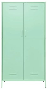 Ντουλάπα Χρώμα Μέντα 90 x 50 x 180 εκ. από Ατσάλι - Πράσινο