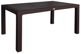 Τραπέζι Κήπου ArteLibre Eco Καφέ Ανακυκλωμένο PP 150x90x74cm-14720032