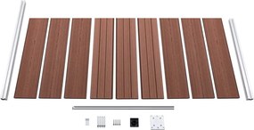 vidaXL Πάνελ Περίφραξης Καφέ 95 x 186 εκ. από WPC