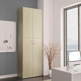 vidaXL Ντουλάπα Γραφείου Sonoma Δρυς 60 x 32 x 190 εκ. από Επεξ. Ξύλο