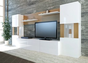 Σύνθεση Τηλεόρασης Λευκό / Τικ FLOFU 160x31.5x125