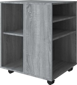 vidaXL Ντουλάπι Με Ροδάκια Γκρι Sonoma 60 x 53 x 72 εκ. Επεξεργ. Ξύλο
