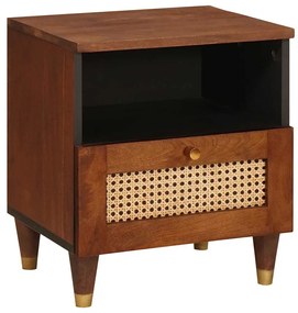 vidaXL Κομοδίνο 2 pcs Καφέ 40 x 33 x 46 εκ. Μασίφ ξύλο ακακίας