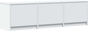 vidaXL Τηλεοπτική βιβλιοθήκη με LED 140 x 34 x 40 εκ Λευκό