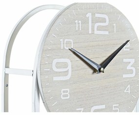 Ρολόι Τοίχου DKD Home Decor Φυσικό Μέταλλο MDF Λευκό (25,5 x 11,5 x 71 cm)