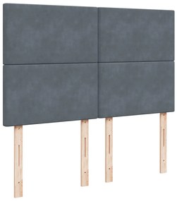 ΚΡΕΒΑΤΙ BOXSPRING ΜΕ ΣΤΡΩΜΑ ΣΚΟΥΡΟ ΓΚΡΙ 140X200 ΕΚ. ΒΕΛΟΥΔΙΝΟ 3293225