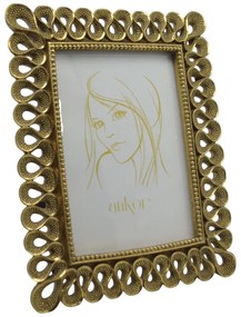 Κορνίζα Με Περίτεχνο Σχέδιο Χρυσό Polyester 15x20cm ANKOR