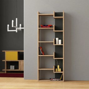 ΒΙΒΛΙΟΘΗΚΗ OPPA MEGAPAP ΧΡΩΜΑ ΦΥΣΙΚΟ ΟΞΙΑΣ/ΑΝΘΡΑΚΙ 60X22X162ΕΚ.