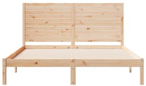 vidaXL Πλαίσιο Κρεβατιού Μακρύ Χωρίς Στρώμα 160x210 εκ Μασίφ Ξύλο