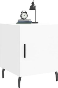 vidaXL Κομοδίνο Λευκό 40 x 40 x 50 εκ. από Επεξεργασμένο Ξύλο