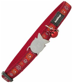 Κολάρο γάτας Red Dingo Style Κόκκινο 20-32 cm Ζωικό αποτύπωμα