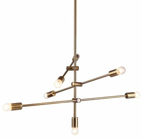Φωτιστικό Οροφής Πολύφωτο Aca Luther OD680107BR Brass