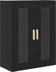 vidaXL Highboard Μαύρη Οξυά 69,5 x 34 x 180 εκ. Επεξεργασμένο ξύλο