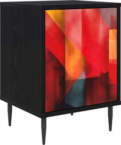 vidaXL Κομοδίνο HEESCH Μαύρη Δρυς 36 x 33 x 51 εκ. Επεξεργασμένο Ξύλο