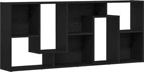 vidaXL Βιβλιοθήκη Μαύρη Δρυς 67x24x161 εκ. από Τεχνητό Ξύλο