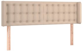 vidaXL Κεφαλάρι με Πτερύγια Καπουτσίνο 147x16x78/88εκ. Συνθετικό Δέρμα