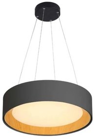 Κρεμαστό Φωτιστικό Οροφής Led Μεταλλικό H150 Φ45 Eurolamp-144-17023-Μαύρο 144-17023