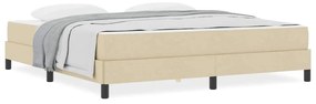vidaXL Κρεβάτι με ελατήρια με στρώμα Κρεμ 180 x 200 cm ύφασμα
