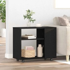 vidaXL Βοηθητικό Τραπεζάκι Μαύρο Δρυς 70x35x60 εκ. από Τεχνητό Ξύλο