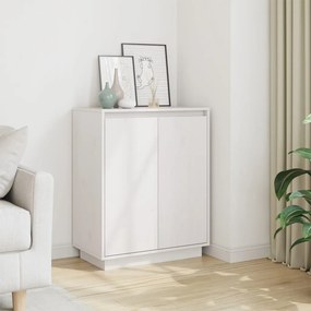 vidaXL Ντουλάπι Λευκό 60 x 34 x 75 εκ. από Μασίφ Ξύλο Πεύκου