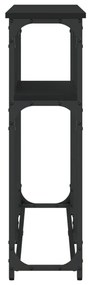 Τραπέζι Κονσόλα Μαύρο 145 x 22,5 x 75 εκ. από Επεξεργ. Ξύλο - Μαύρο