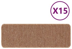 vidaXL Ματ Σκαλοπατιών  με Υποστήριξη Λατέξ Κίτρινο 25x60 cm