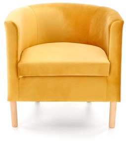 CLUBBY 2  leisure armchair mustard / natural DIOMMI V-PL-CLUBBY_2-FOT-MUSZTARDOWY