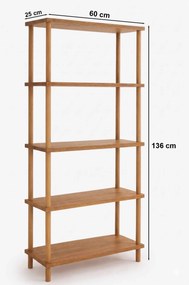 Βιβλιοθήκη Πεύκο MEMITOL 60x25x136