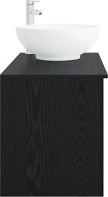 vidaXL Σετ Επίπλων Μπάνιου 2 pcs Μαύρη Δρυς Επεξεργασμένο Ξύλο